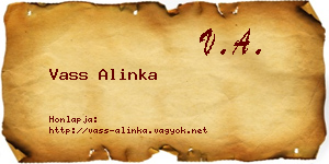 Vass Alinka névjegykártya